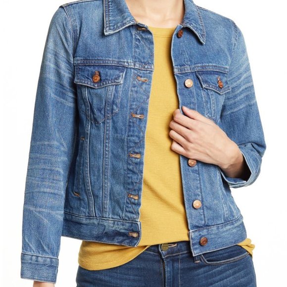 Madewell Jean Jacket in Printer Wash NWOT - Picture 2 of 5